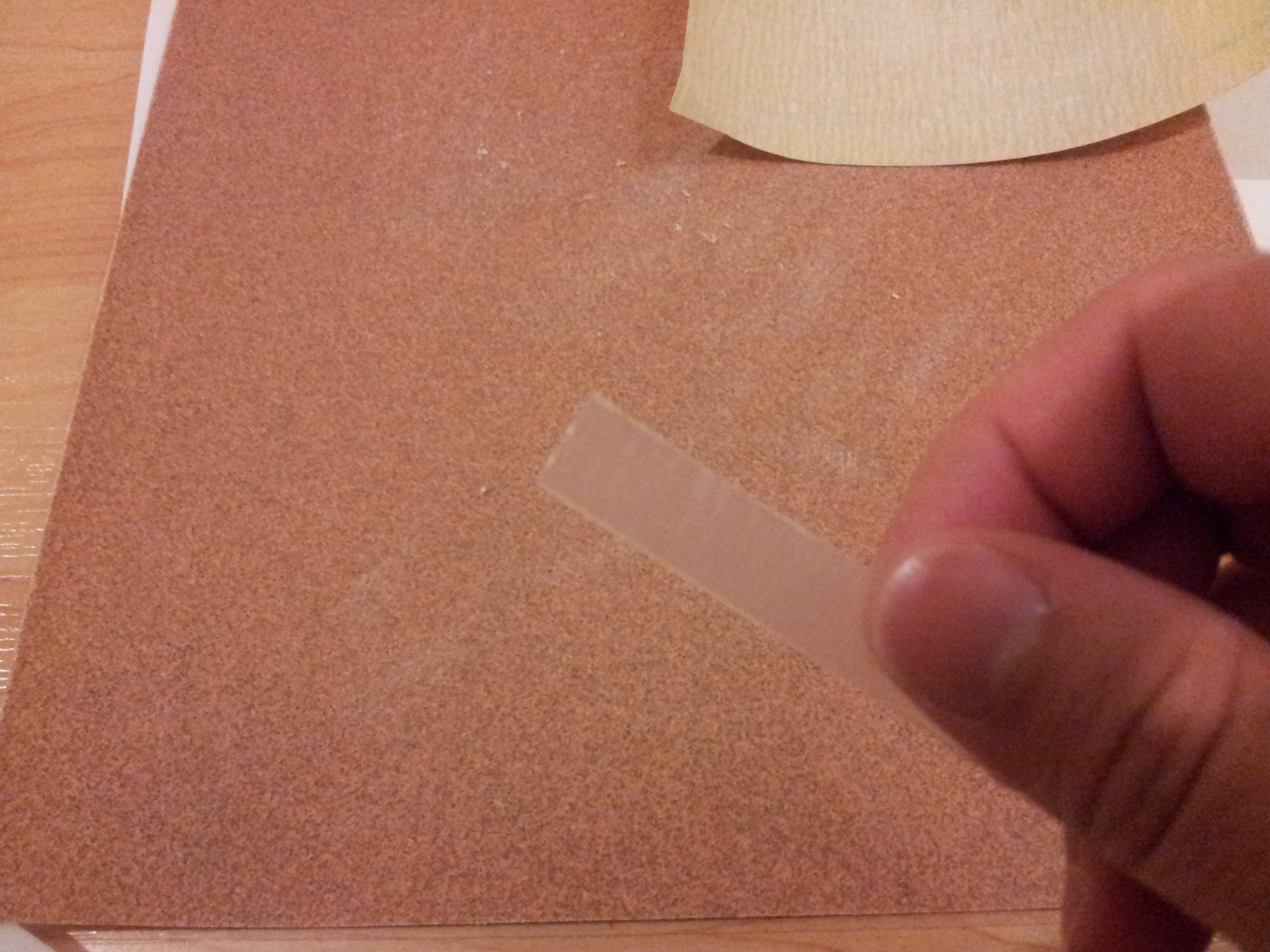 Before shaping an Oud pick blank
